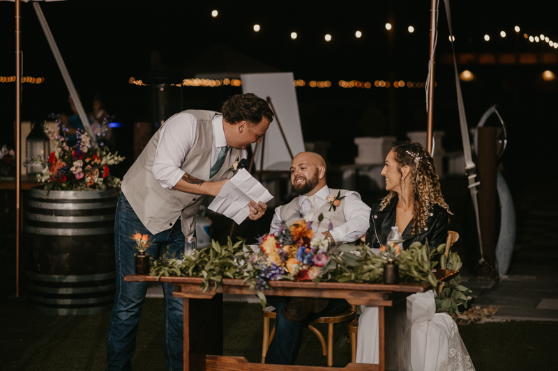 A stunning boho country wedding reception at Castle Farm in Snow Hill, Maryland by Britney Clause Photography