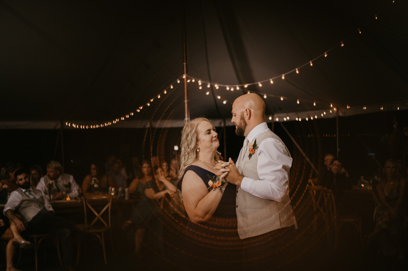 A stunning boho country wedding reception at Castle Farm in Snow Hill, Maryland by Britney Clause Photography