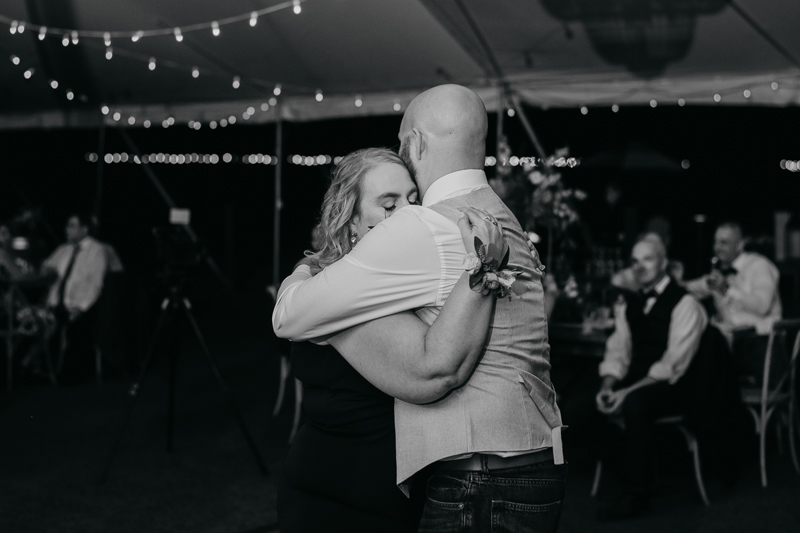 A stunning boho country wedding reception at Castle Farm in Snow Hill, Maryland by Britney Clause Photography