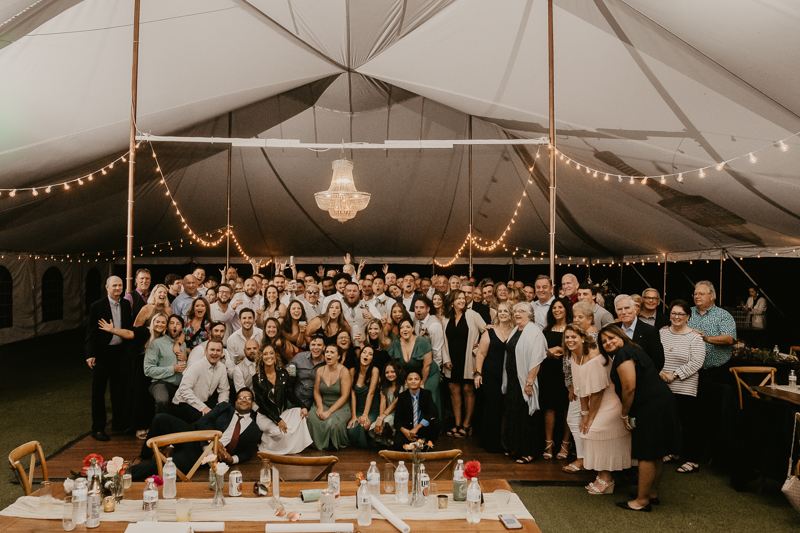 A stunning boho country wedding reception at Castle Farm in Snow Hill, Maryland by Britney Clause Photography