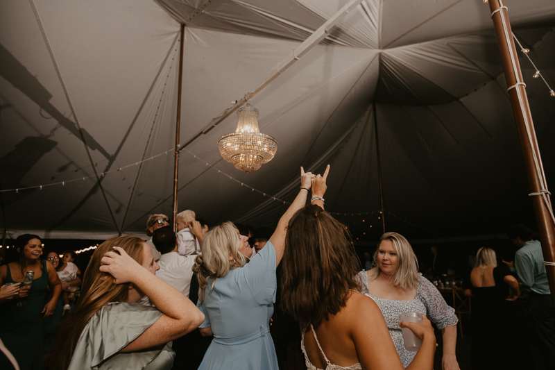 An exciting evening wedding reception by Breaking the Norm at Castle Farm in Snow Hill, Maryland by Britney Clause Photography