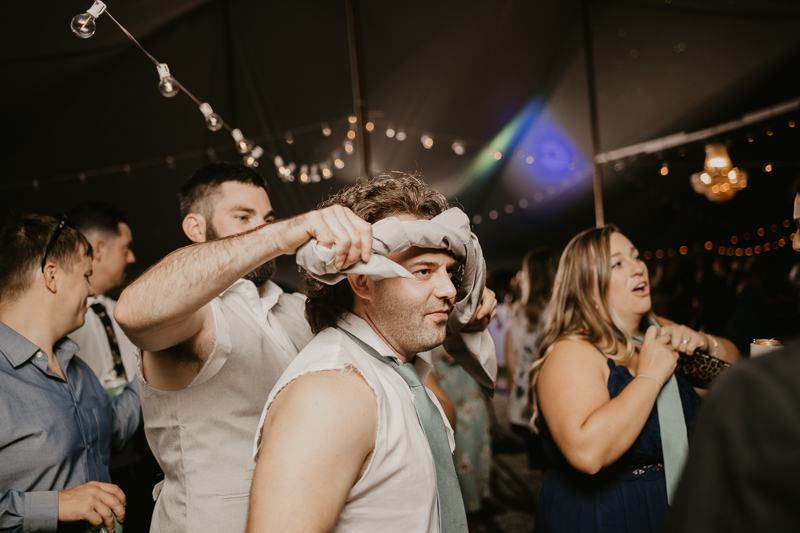 An exciting evening wedding reception by Breaking the Norm at Castle Farm in Snow Hill, Maryland by Britney Clause Photography