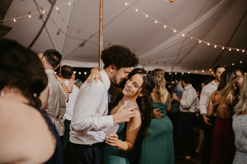 An exciting evening wedding reception by Breaking the Norm at Castle Farm in Snow Hill, Maryland by Britney Clause Photography