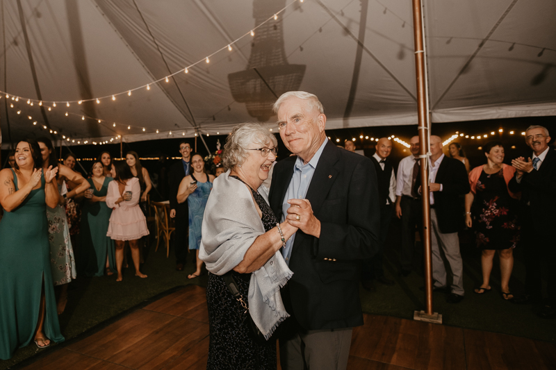 An exciting evening wedding reception by Breaking the Norm at Castle Farm in Snow Hill, Maryland by Britney Clause Photography