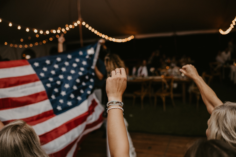 An exciting evening wedding reception by Breaking the Norm at Castle Farm in Snow Hill, Maryland by Britney Clause Photography