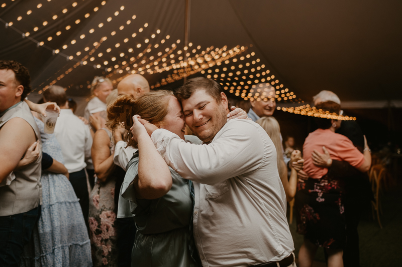 An exciting evening wedding reception by Breaking the Norm at Castle Farm in Snow Hill, Maryland by Britney Clause Photography