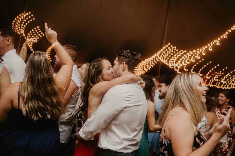 An exciting evening wedding reception by Breaking the Norm at Castle Farm in Snow Hill, Maryland by Britney Clause Photography