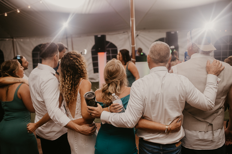 An exciting evening wedding reception by Breaking the Norm at Castle Farm in Snow Hill, Maryland by Britney Clause Photography