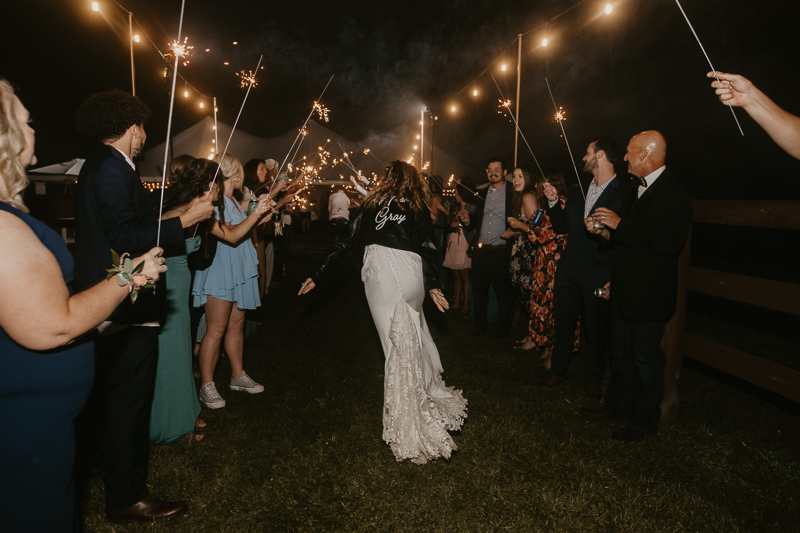 An exciting evening wedding reception by Breaking the Norm at Castle Farm in Snow Hill, Maryland by Britney Clause Photography