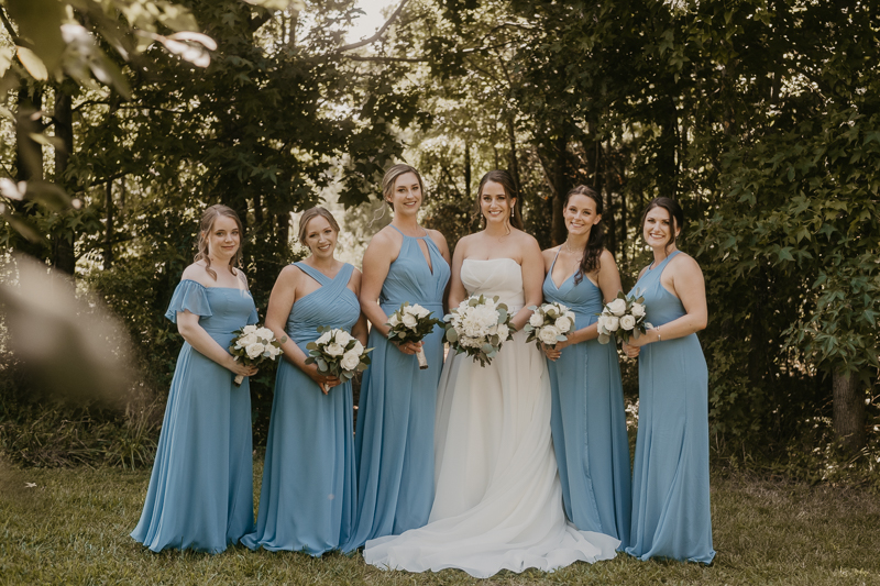 Beautiful bridal party portraits at the Chesapeake Bay Foundation in Annapolis Maryland by Britney Clause Photography