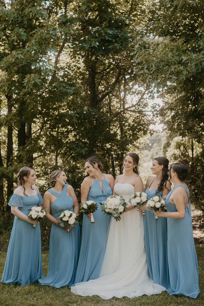 Beautiful bridal party portraits at the Chesapeake Bay Foundation in Annapolis Maryland by Britney Clause Photography
