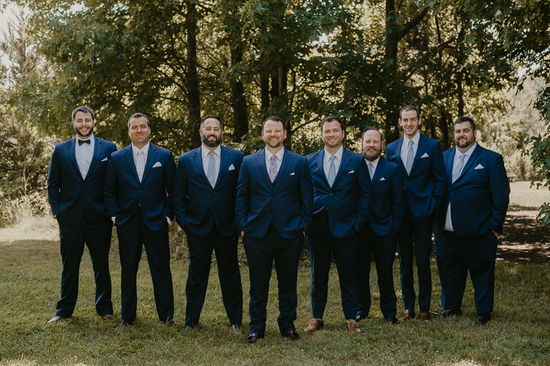 Beautiful bridal party portraits at the Chesapeake Bay Foundation in Annapolis Maryland by Britney Clause Photography