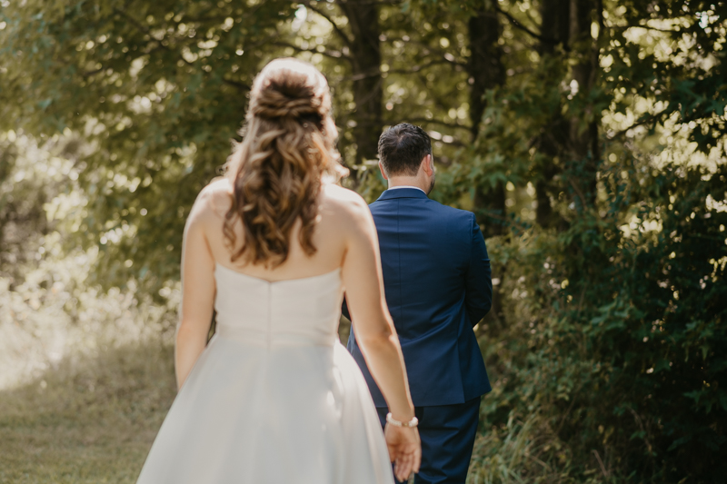 Stunning bride and groom wedding portraits at the Chesapeake Bay Foundation in Annapolis Maryland by Britney Clause Photography