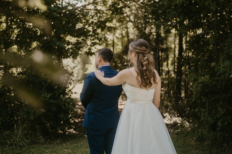 Stunning bride and groom wedding portraits at the Chesapeake Bay Foundation in Annapolis Maryland by Britney Clause Photography