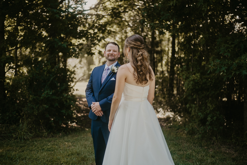 Stunning bride and groom wedding portraits at the Chesapeake Bay Foundation in Annapolis Maryland by Britney Clause Photography