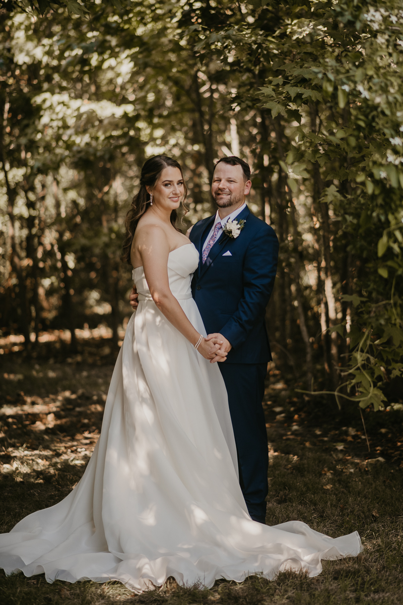 Stunning bride and groom wedding portraits at the Chesapeake Bay Foundation in Annapolis Maryland by Britney Clause Photography