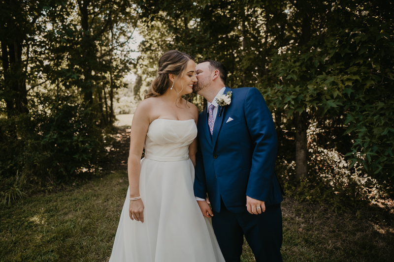 Stunning bride and groom wedding portraits at the Chesapeake Bay Foundation in Annapolis Maryland by Britney Clause Photography
