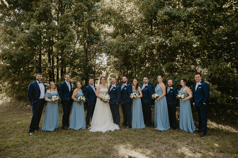 Beautiful bridal party portraits at the Chesapeake Bay Foundation in Annapolis Maryland by Britney Clause Photography