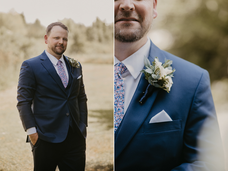 Stunning bride and groom wedding portraits at the Chesapeake Bay Foundation in Annapolis Maryland by Britney Clause Photography