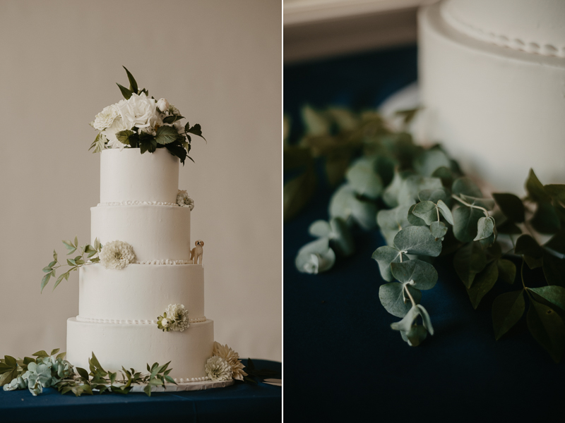 Delicious wedding cake by Be My Guest at the Chesapeake Bay Foundation in Annapolis Maryland by Britney Clause Photography