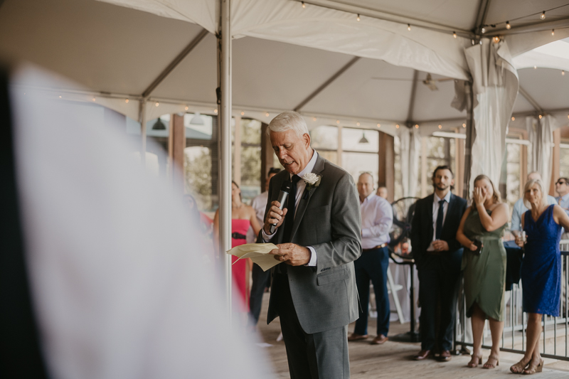 A stunning waterfront wedding reception at the Chesapeake Bay Foundation in Annapolis Maryland by Britney Clause Photography