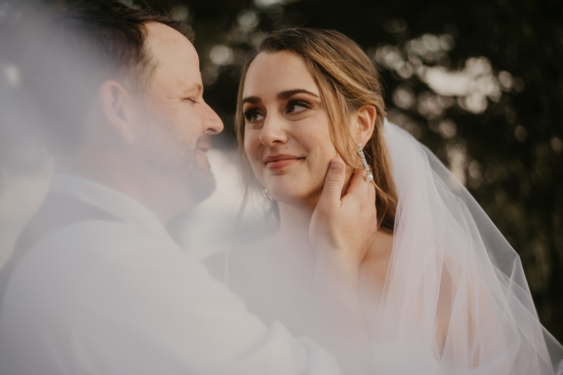 Stunning bride and groom wedding portraits at the Chesapeake Bay Foundation in Annapolis Maryland by Britney Clause Photography