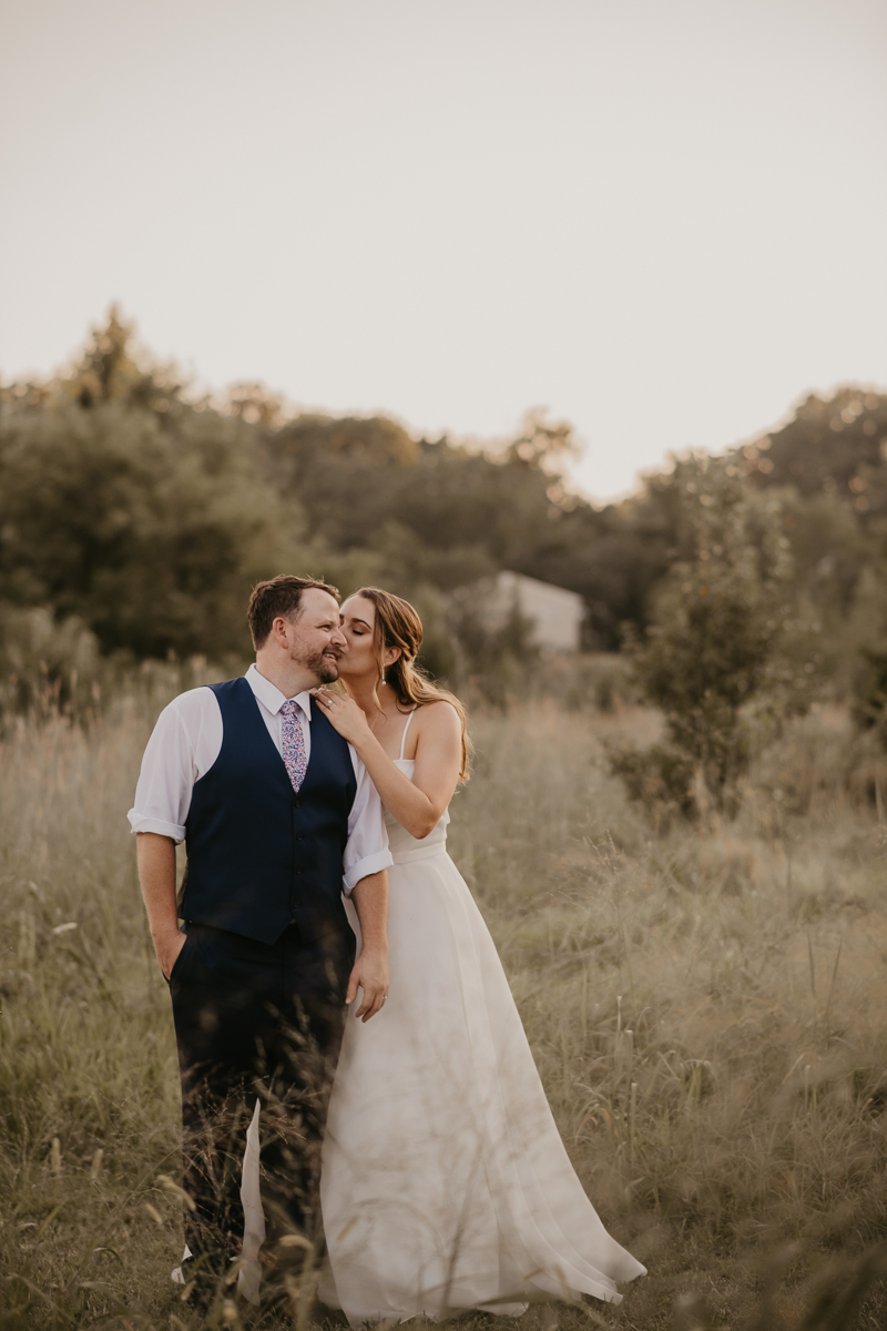 Stunning bride and groom wedding portraits at the Chesapeake Bay Foundation in Annapolis Maryland by Britney Clause Photography