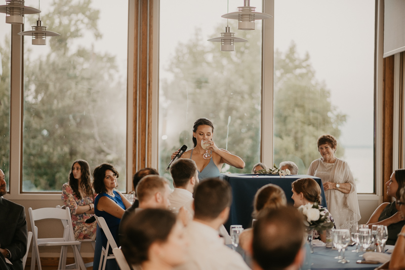 A stunning waterfront wedding reception at the Chesapeake Bay Foundation in Annapolis Maryland by Britney Clause Photography