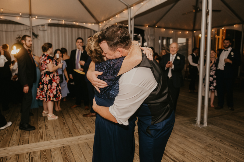 A stunning waterfront wedding reception at the Chesapeake Bay Foundation in Annapolis Maryland by Britney Clause Photography