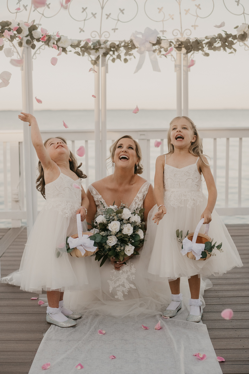 Stunning bridal party groups at Celebrations at the Bay in Pasadena, Maryland by Britney Clause Photography