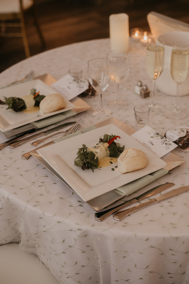 Magical wedding reception decor at Celebrations at the Bay in Pasadena, Maryland by Britney Clause Photography