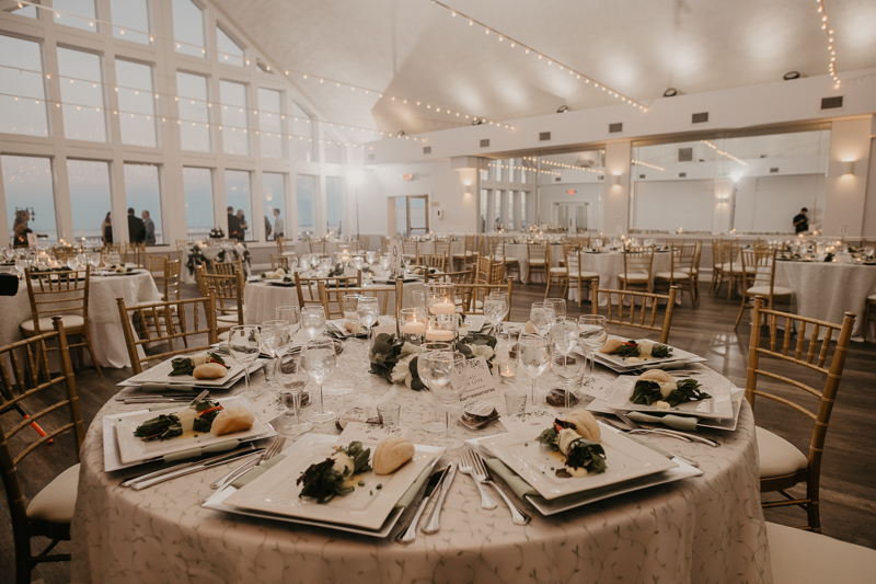 Magical wedding reception decor at Celebrations at the Bay in Pasadena, Maryland by Britney Clause Photography