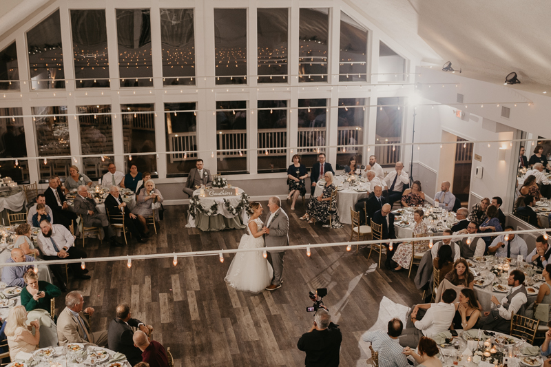 A fun evening wedding reception at Celebrations at the Bay in Pasadena, Maryland by Britney Clause Photography