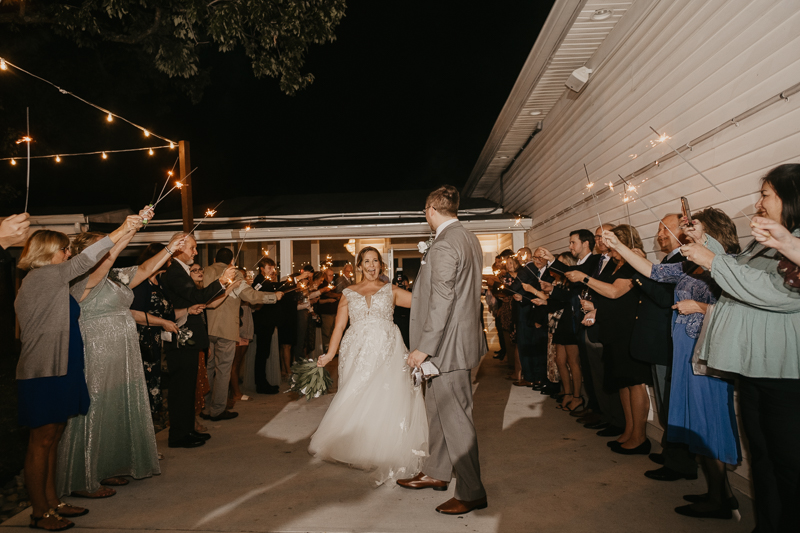 A fun evening wedding reception at Celebrations at the Bay in Pasadena, Maryland by Britney Clause Photography