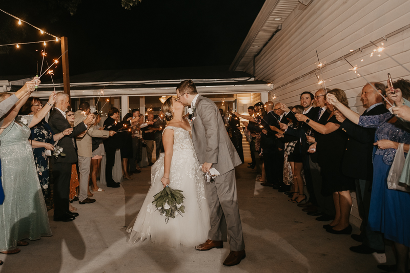 A fun evening wedding reception at Celebrations at the Bay in Pasadena, Maryland by Britney Clause Photography