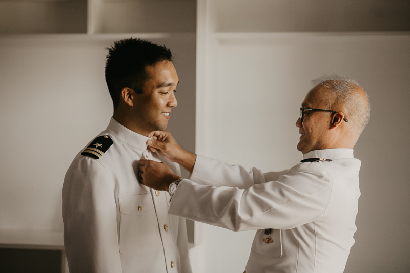 A groom getting ready at Rose Hill Manor in Leesburg, Virginia by Britney Clause Photography