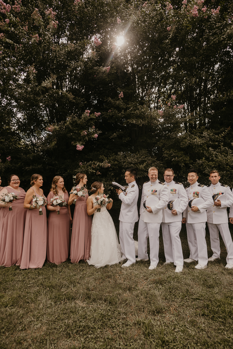 Beautiful bridal party portraits at Rose Hill Manor in Leesburg, Virginia by Britney Clause Photography