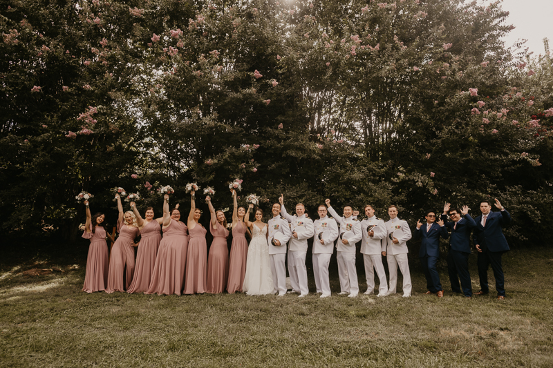 Beautiful bridal party portraits at Rose Hill Manor in Leesburg, Virginia by Britney Clause Photography