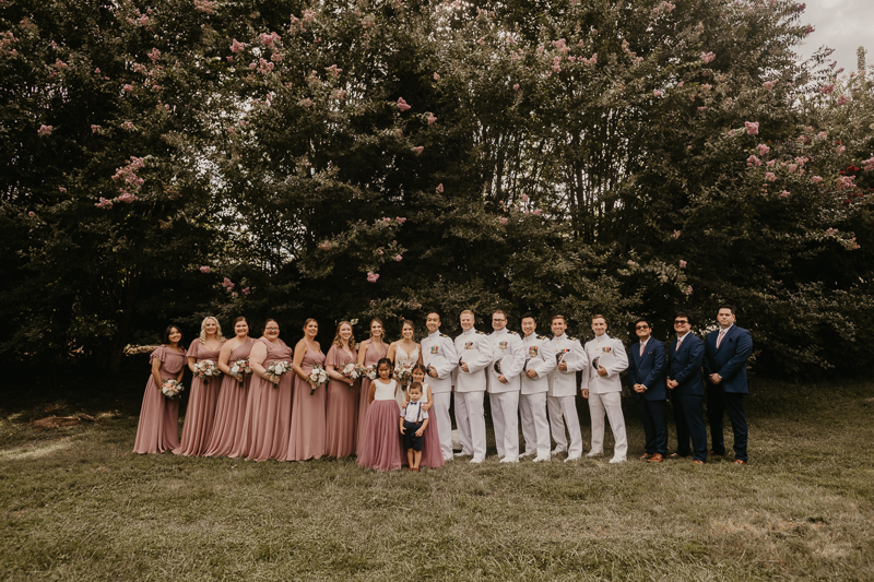 Beautiful bridal party portraits at Rose Hill Manor in Leesburg, Virginia by Britney Clause Photography
