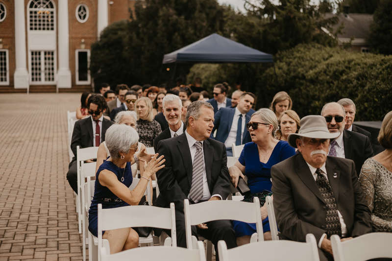 Amazing summer garden wedding ceremony at Rose Hill Manor in Leesburg, Virginia by Britney Clause Photography