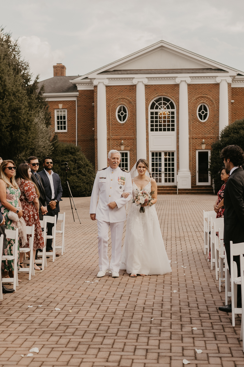 Amazing summer garden wedding ceremony at Rose Hill Manor in Leesburg, Virginia by Britney Clause Photography