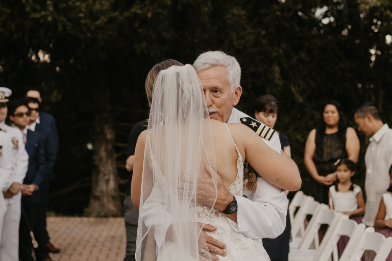 Amazing summer garden wedding ceremony at Rose Hill Manor in Leesburg, Virginia by Britney Clause Photography