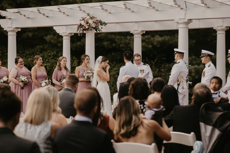 Amazing summer garden wedding ceremony at Rose Hill Manor in Leesburg, Virginia by Britney Clause Photography