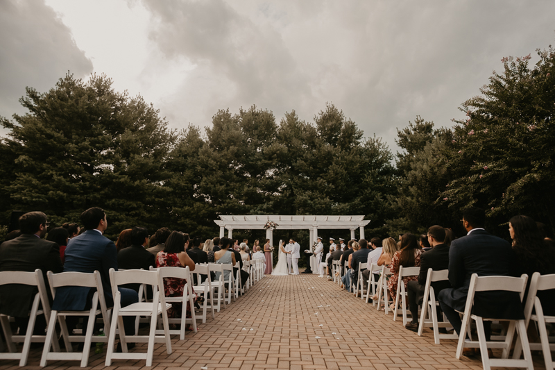 Amazing summer garden wedding ceremony at Rose Hill Manor in Leesburg, Virginia by Britney Clause Photography