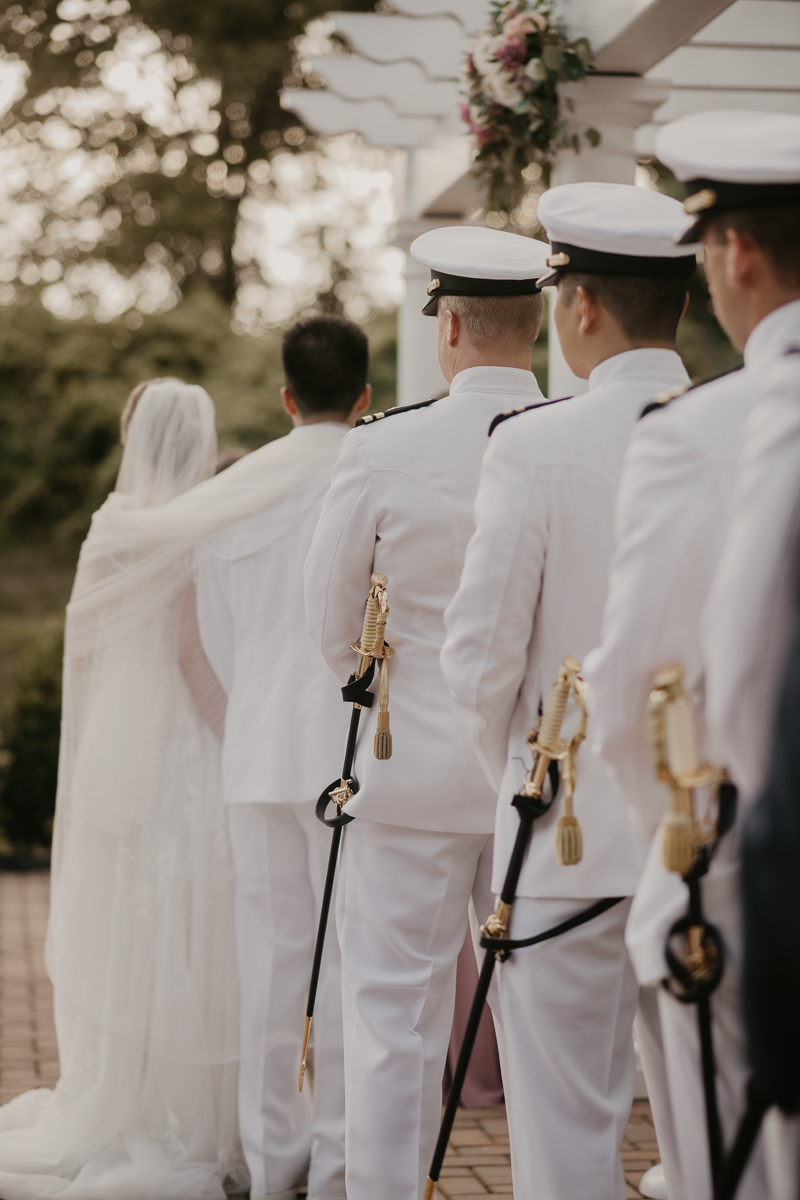 Amazing summer garden wedding ceremony at Rose Hill Manor in Leesburg, Virginia by Britney Clause Photography