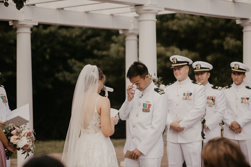 Amazing summer garden wedding ceremony at Rose Hill Manor in Leesburg, Virginia by Britney Clause Photography