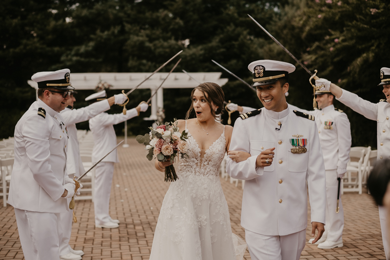 Amazing summer garden wedding ceremony at Rose Hill Manor in Leesburg, Virginia by Britney Clause Photography