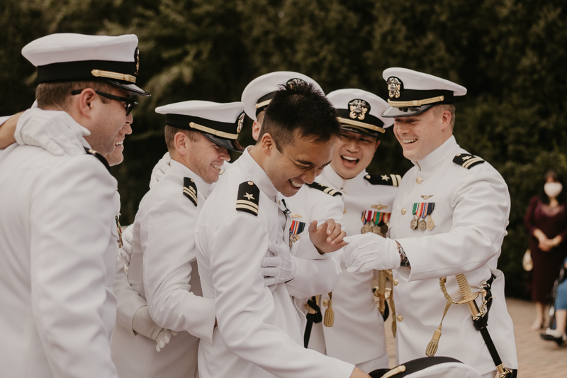 Amazing summer garden wedding ceremony at Rose Hill Manor in Leesburg, Virginia by Britney Clause Photography