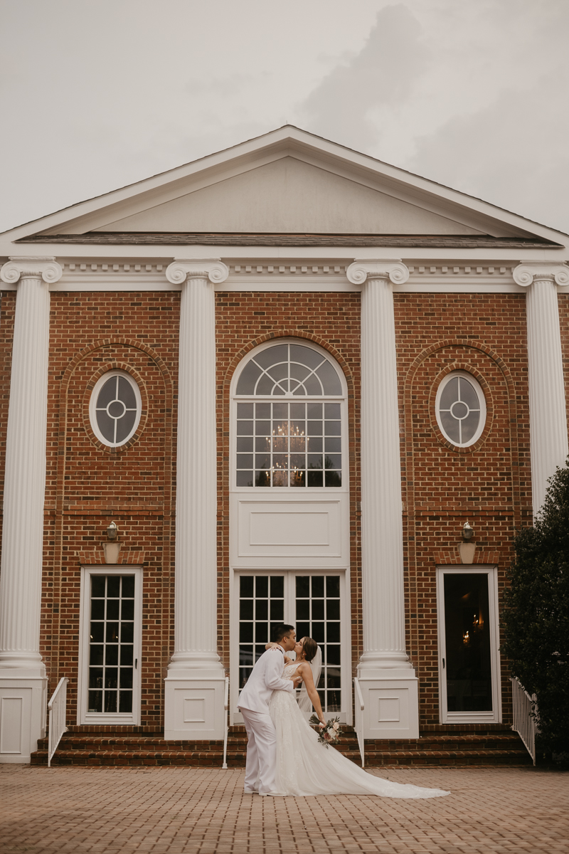 Stunning bride and groom wedding portraits at Rose Hill Manor in Leesburg, Virginia by Britney Clause Photography