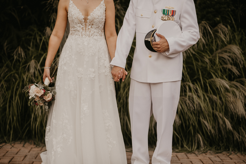 Stunning bride and groom wedding portraits at Rose Hill Manor in Leesburg, Virginia by Britney Clause Photography